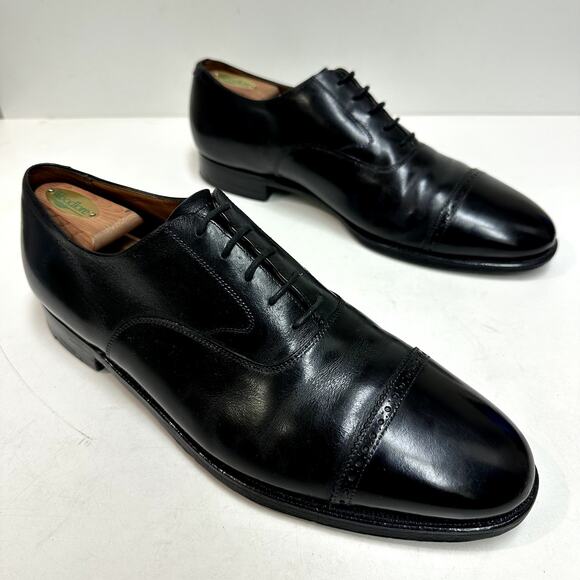 Crockett & Jones x Peal & Co. x Brooks Brothers Cap Toe Oxford Black Calf 11.5 E - Picture 4 of 12
